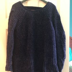 Francesca’s Soft Navy Sweater with Arm Cut Outs